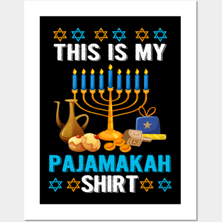 This is My Pajamakah Shirt Funny Hanukkah Pajama Gift Posters and Art